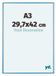 yd. Cadre photo A3 29,7x42 cm Aluminium Acier Bleu Kent