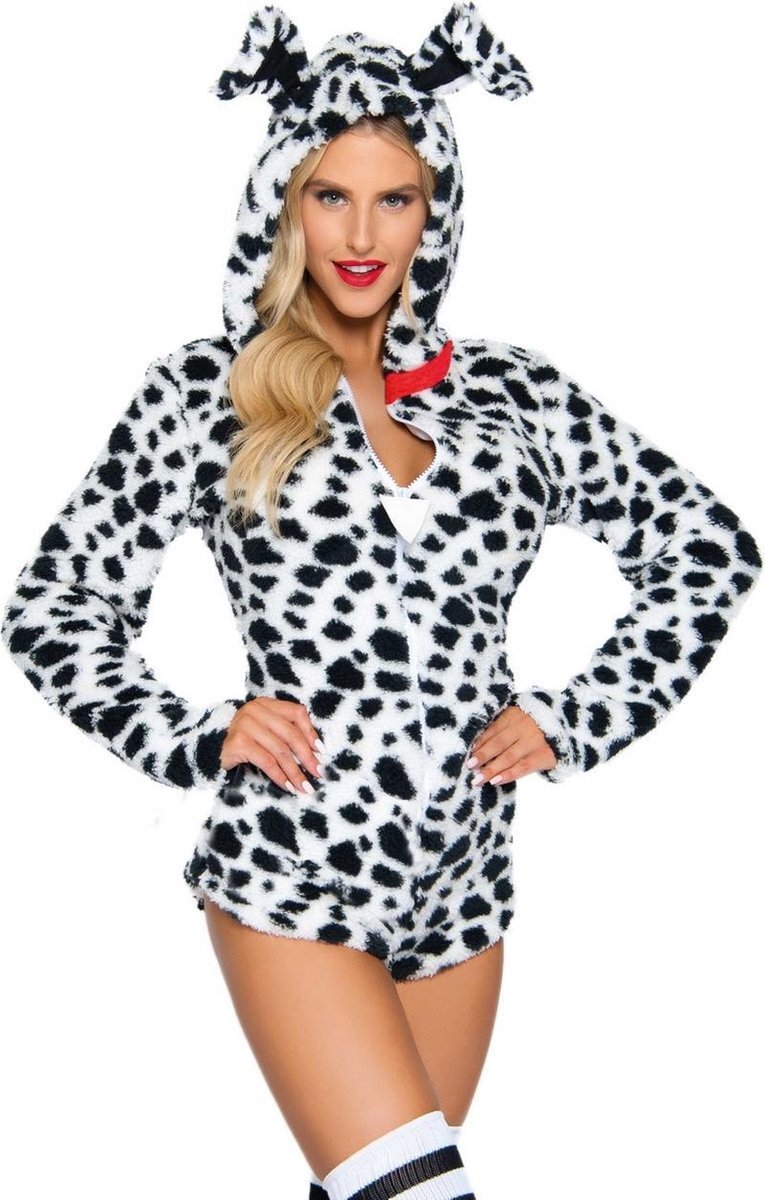 Leg Avenue Kostuum -S- Darling Dalmatian Zwart/Wit