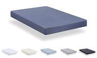 Todocama - Hoeslaken van extra zachte geborstelde microvezel (bed 80 x 190/200 cm, grijsblauw)