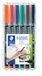 Staedtler Lumocolor 314WP6 - Waterbestendige foliestiften in opsteldoos, 6 pennen, schrijfdikte B