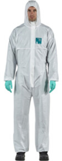 ANSELL AlphaTec 1800 Type 5/6 Protective Coverall - White - Size L - 1 Piece