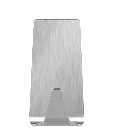tesa Powerstrips Haak L Metaal Rechthoekig - Roestvrijstaal - 2 kg - 1 stuk
