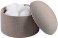 Spirella Badkamer Opbergdoos GEMMA – Opbergbox Badkamer voor Wattenschijfjes, Wattenstaafjes en Haaraccessoires – Dark Grey