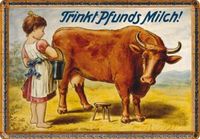 Nostalgic Art Merchandising Trinkt Pfunds Milch Metalen wandbord