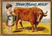 Nostalgic Art Merchandising Trinkt Pfunds Milch Metalen wandbord