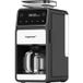 Hagenuk Cafetière acier inoxydable, noir, 12 tasses, verseuse en verre, avec fonction café filtre, avec broyeur, minuteur, fonction de conservation de la chaleur