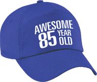 Bellatio Decorations Verjaardag cadeau petje - Awesome 85 year old - 85 jaar - blauw - volwassenen - baseball cap