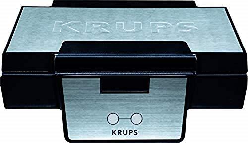 Krups FDK 251 Wafelijzer, Voor Belgische Wafels, 850 Watt, Zwart, Roestvrij Staal