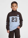 Hummel hmlTIMMI HALF ZIP SWEAT Kinderen Unisex Biologisch katoen Lange mouw Regular Fit TURKISH COFFEE 146
