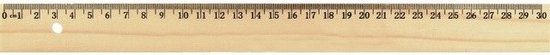 Merkloos Liniaal - 30 cm - Hout
