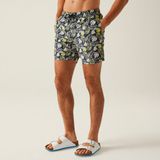 Regatta Zwemshort Heren Elastische Tailleband Trekkoord Blauw Gebloemd
