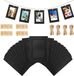 Ronte Cadres en papier kraft 30 pièces avec clips et ficelles de chanvre - Décoration murale pour maison, école, bureau - Noir