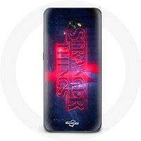 Maniacase Hoesje voor Samsung Galaxy A8 2016 Stranger Things Logo Transparant Seizoen 4 Trailer 2022