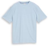 Tom Tailor T-shirt met ottoman-structuur light blue grey Heren Maat XXL