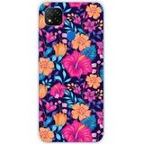 Xiaomi Redmi 9C Fleurs exotiques bedrukt siliconen hoesje
