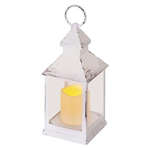 Emos Antieke Lantaarn met LED-Kaars - Vintage Design - Wit