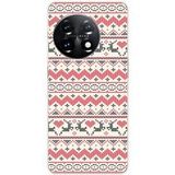 1001 coques OnePlus Rendier siliconen hoesje compatibel met OnePlus 11 5G rendier kersttrui