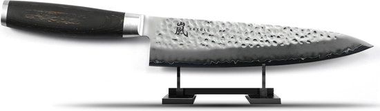 Yaxell Taishi Koksmes - 20 cm - Zwart - Damascusstaal - Beukenhout - FDA Goedgekeurd