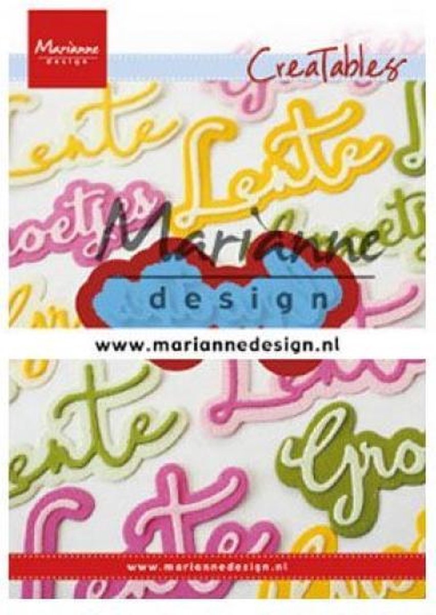 Marianne Design Creatables snij- embosstencil Nederlands Groetjes