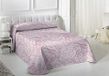VIALMAN Sofia 29 kingsize bed, lichte sprei met kasjmier design, paisley-sprei, 250 x 270 cm, sprei bed en sofa-sprei, roze
