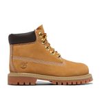 Timberland unisex pour enfant. TB1128097131 Premium 6 terproof Boot bottes en cuir jaune (22), Plat, Lacets, Casuel, mode enfantine