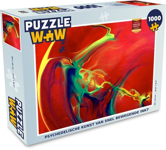 MuchoWow Puzzel Kunst - Inkt - Kleuren - Psychedelisch - Legpuzzel - Puzzel 1000 stukjes volwassenen - Sinterklaas cadeautjes - Sinterklaas voor grote kinderen