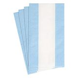 Caspari Bandol Stripe Paper Guest Towel Napkins in lichtblauw, 15 stuks