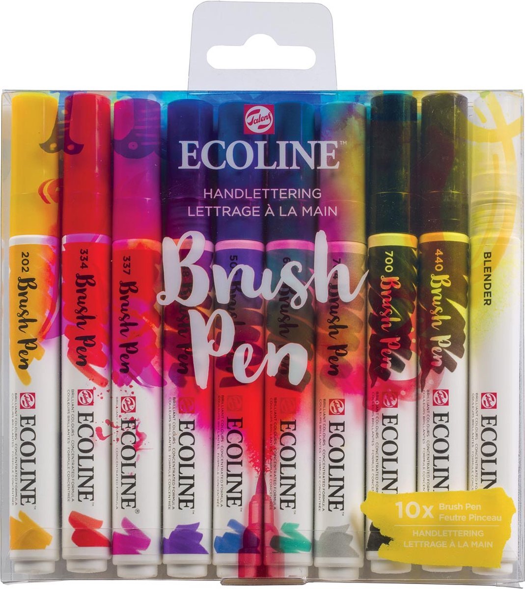 Talens Brushpen Ecoline Handlettering blister à 10 stuks assorti | 3 stuks