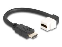 DeLOCK 86974 HDMI Kabel 0,2 m Zwart/Wit