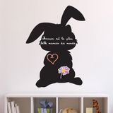 Ambiance Sticker Schoolbordsticker - uitwisbare zelfklevende muurstickers - KONIJN - 115x85cm