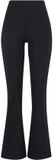 Urban Classics Flared Rib Legging Vrouwen Zwart S