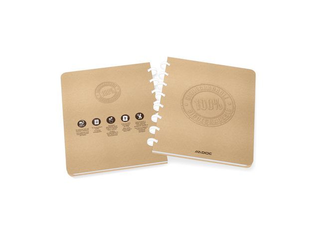 ADOC Schrift A5 - BIO - Geruit 4 x 8 mm - 72 vel - Bruin