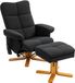 Homcom fauteuil de massage avec repose-pieds Polyester, mousse 80L x 86l x 99H cm noir