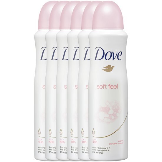 Dove anti-transpirantspray tegen lichaamsgeur en okselzweet, 48 uur, 6 x 150 ml