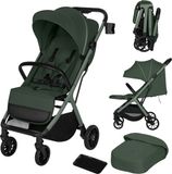 Lionelo Cloe Plus Buggy – Automatisch Inklapbaar – Kinderwagen tot 22 kg – Compact & Lichtgewicht – Verstelbare Rugleuning – Grote Geveerde PU-Wielen – UPF50+ XXL Zonnekap – Voetenzak & Bekerhouder