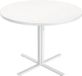 VASAGLE Ronde Eettafel, Kleine Keukentafel voor 4 Personen, Boerderijstijl, Waterbestendig Oppervlak, 80 cm Diameter, 74,8 cm Hoogte, Sneeuwwit KDT082W01