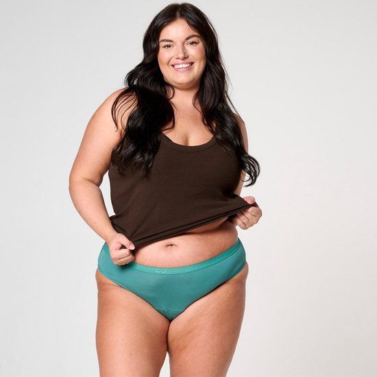 Moodies Menstruatie & Incontinentie Ondergoed - Bamboe Bikini Onderbroek - Groen - XXL