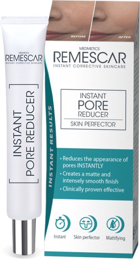 Remescar Instant Pore Reducer - 20 ml - Gezicht Primer - Poriënreiniger - Alcoholvrij - Dermatologisch getest