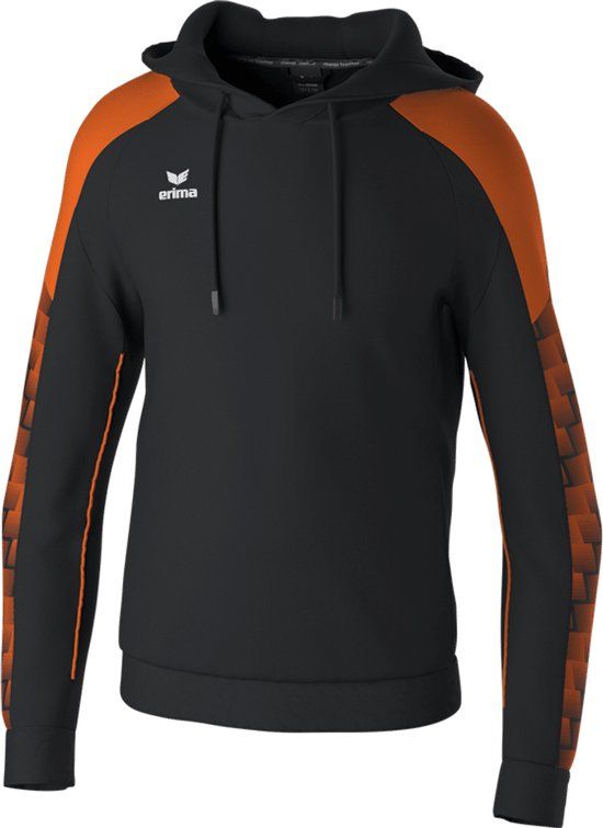 Erima Evo Star Sweatshirt Met Capuchon Kinderen - Zwart / Oranje | Maat: 164