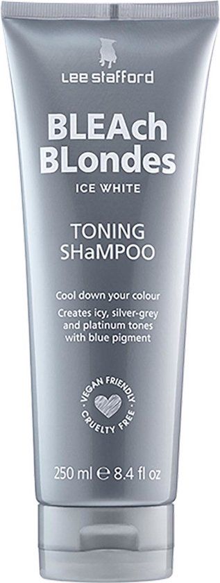 Lee Stafford Bleach Blondes Ice White Toning Shampoo - 250ml