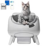 CATLINK Open X Lite - Open Top Zelfreinigende Automatische Kattenbak Grijs