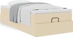 Maison Exclusive - Cadre de lit ottoman avec matelas, couleur crème, 80x200 cm, textile