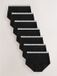 Next - Dames - Set van 7 katoenen slips met volledige bedekking en logo - Zwart