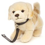 Uni-Toys - Golden Retriever puppy, staand (met lijn) - 22 cm (hoogte) - pluche hond, huisdier - pluche dier, knuffeldier