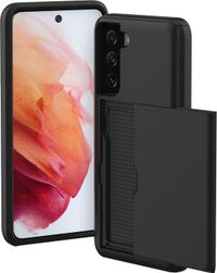 iMoshion Hoesje Samsung Galaxy S21 - Backcover met pasjeshouder - Zwart
