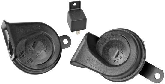 Lampa Viaautoshop 2 tonige hoorn 12 Volt Zwart Universeel