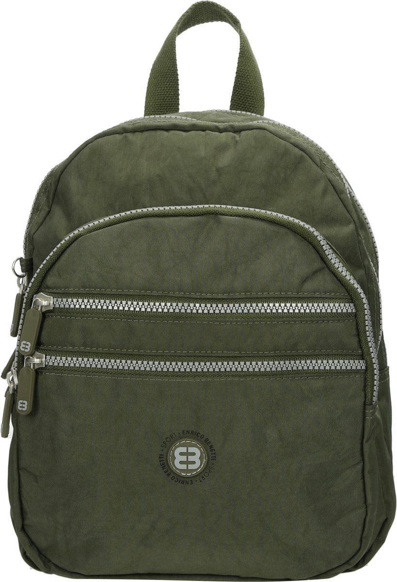 Enrico Benetti Frances Rugzak - Crinkle Nylon - 11,6 Liter - Olijf Groen