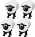 Unyqoos® Set van 4 creatieve toiletpapierhouders in de vorm van een schaap
