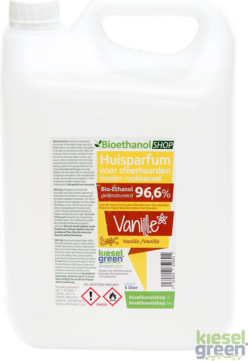 kieselgreen Bioethanol met vanillegeur - 5 liter