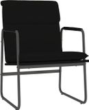 vidaXL Loungestoel Kunstleer Zwart 55x64x80 cm